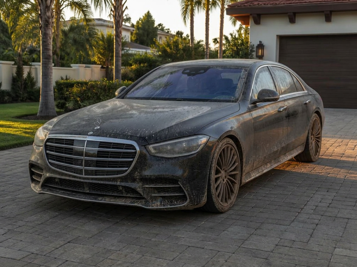 Mercedes-Benz S-Class — before professional detailing